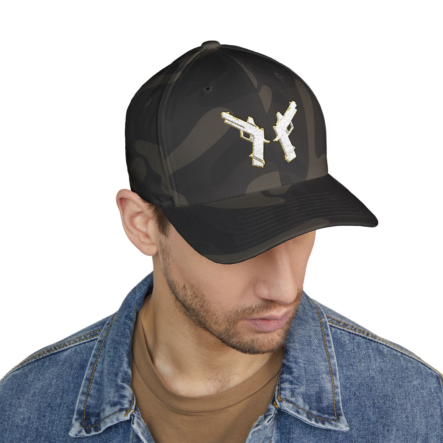 Embroidered Hat - Praying Guns Design
