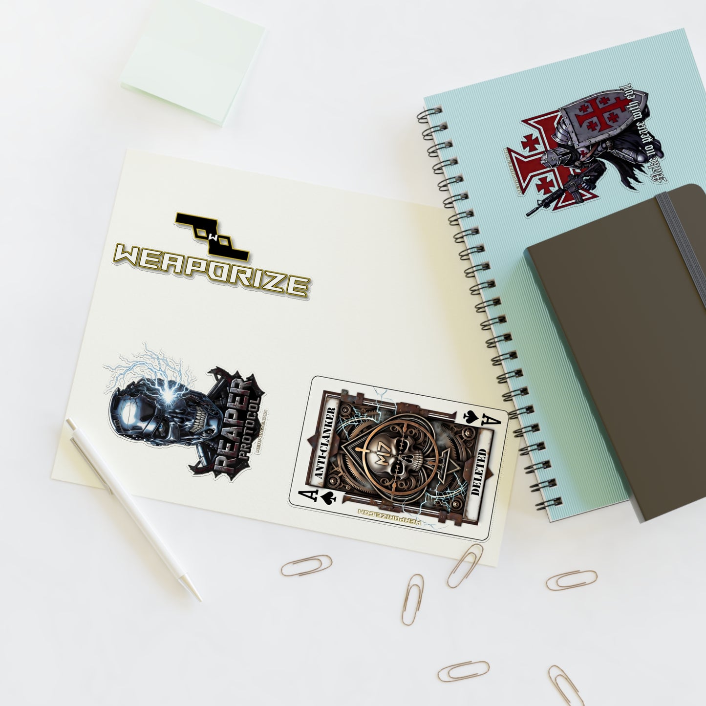WPZl Sticker Sheet – Reaper, Anti-Clanker Engineer & Make No Peace With Evil