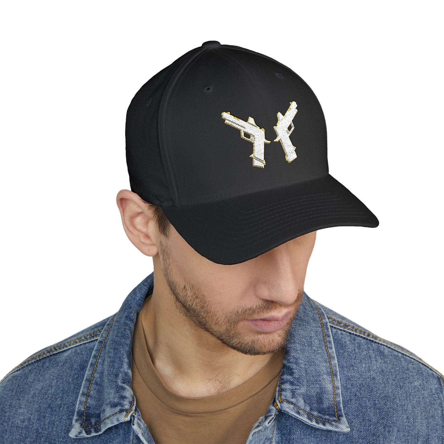 Embroidered Hat - Praying Guns Design