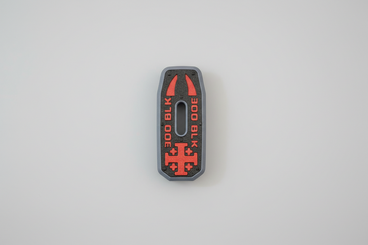 PMAG Gen 3 Baseplate with '300 BLK' text Jerusalem Cross