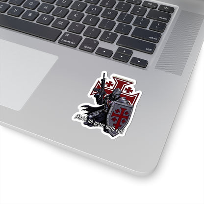Crusader Knight 2 Sticker — 'Make No Peace With Evil'