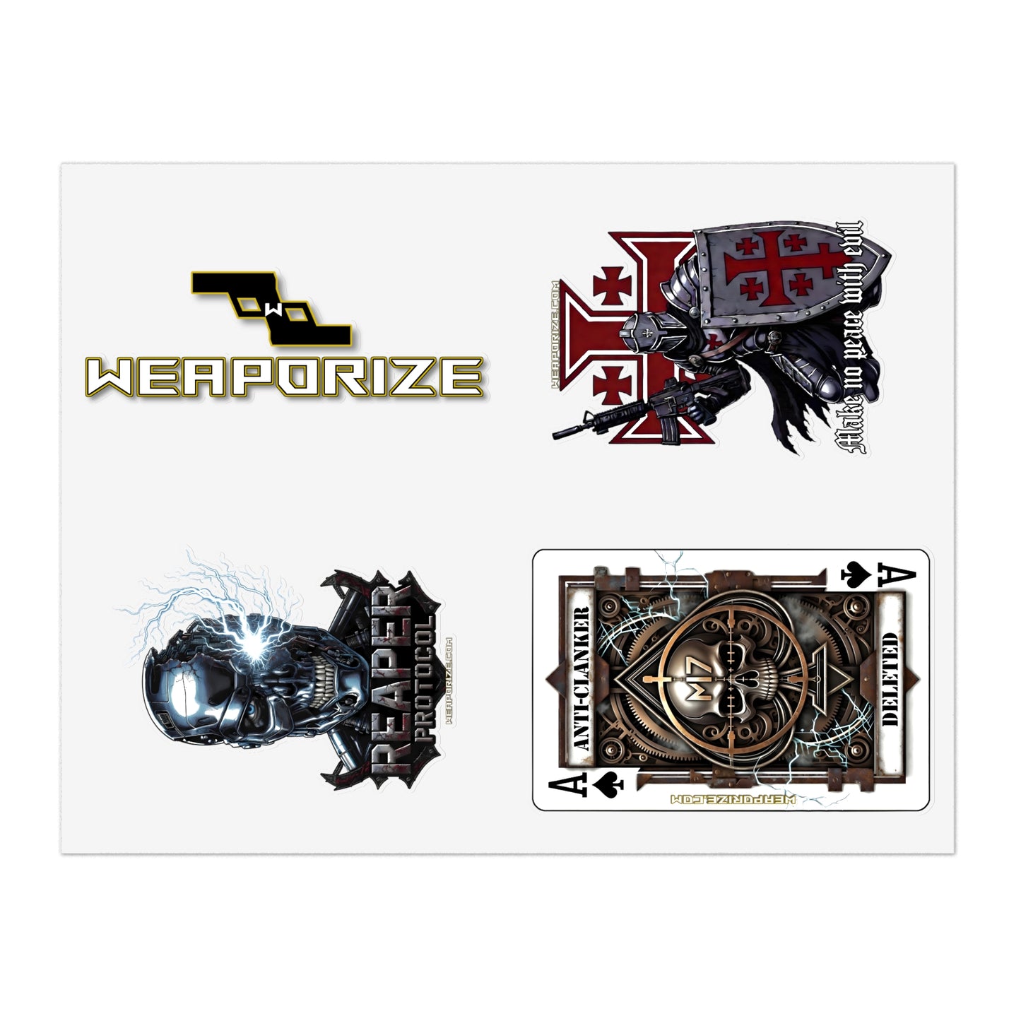 WPZl Sticker Sheet – Reaper, Anti-Clanker Engineer & Make No Peace With Evil