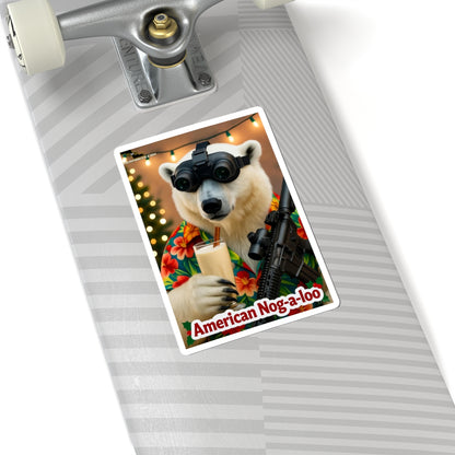 American Nog-a-Loo 2 Bear Kiss-Cut Stickers
