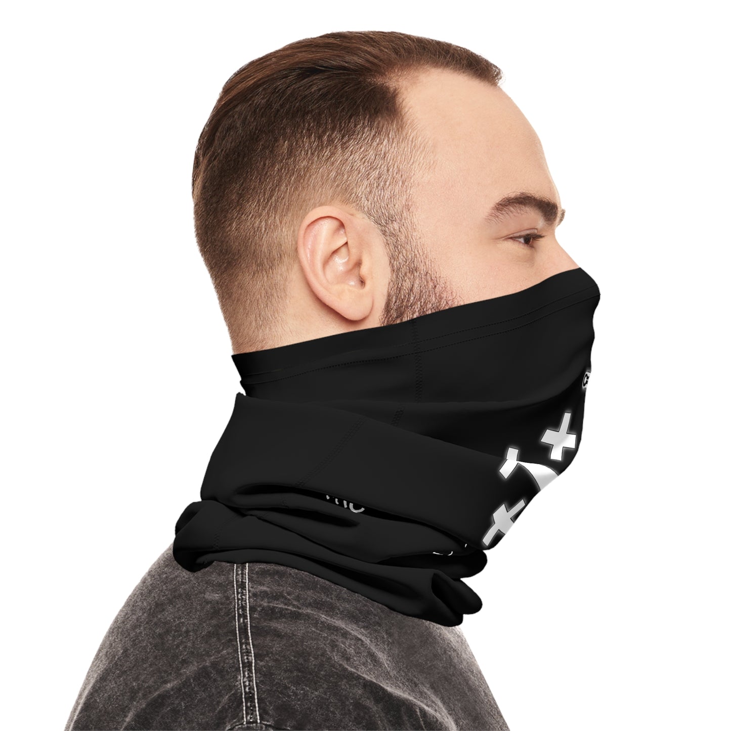 Jerusalem Cross & Sword Neck Gaiter — Isaiah 48:22 “No Peace for the Wicked”