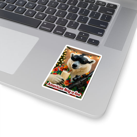American Nog-a-Loo 2 Bear Kiss-Cut Stickers
