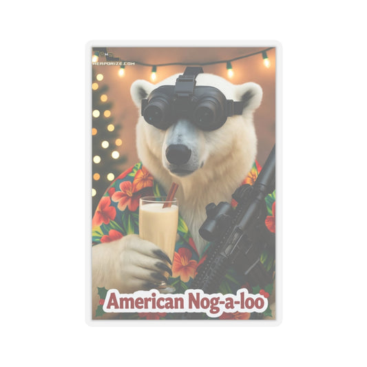 American Nog-a-Loo 2 Bear Kiss-Cut Stickers
