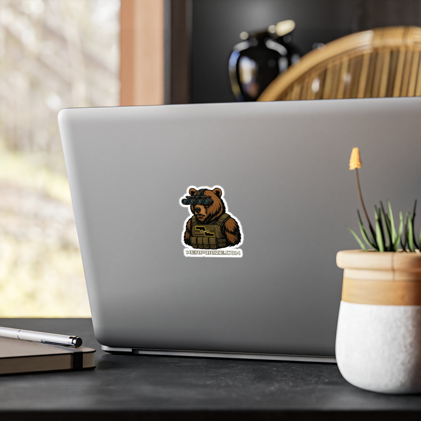 WPZ Bear Arms in the Dark Vinyl Sticker