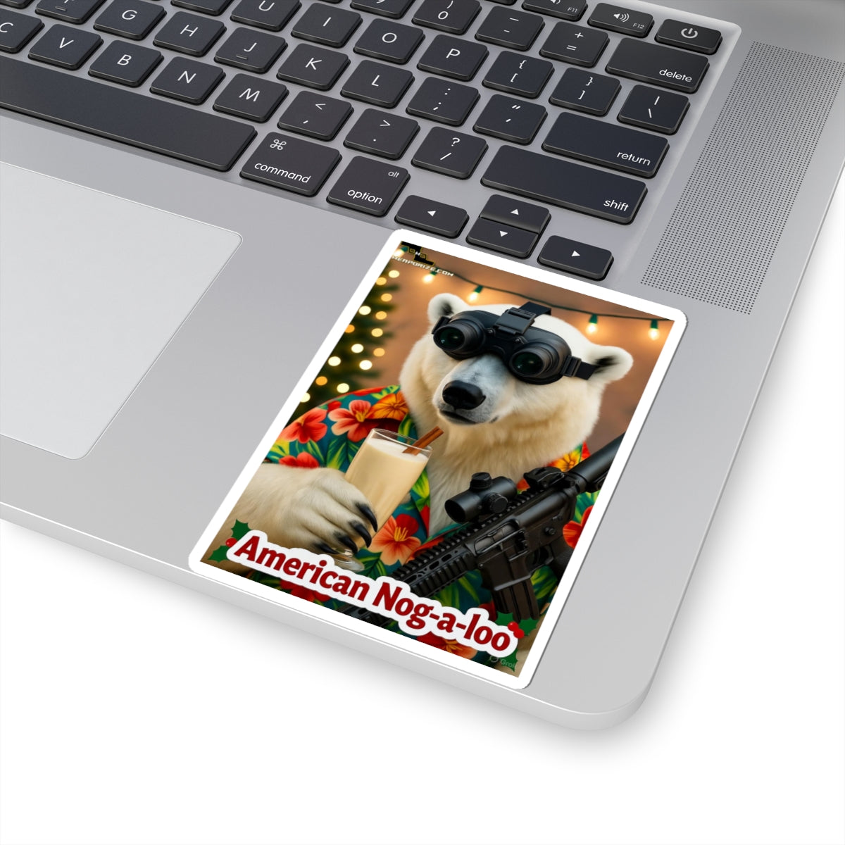 American Nog-a-Loo 2 Bear Kiss-Cut Stickers