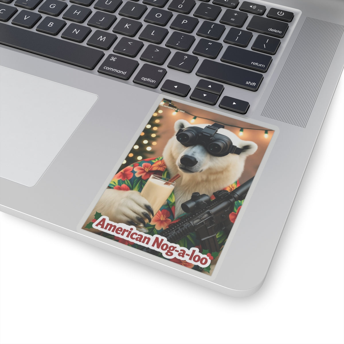 American Nog-a-Loo 2 Bear Kiss-Cut Stickers