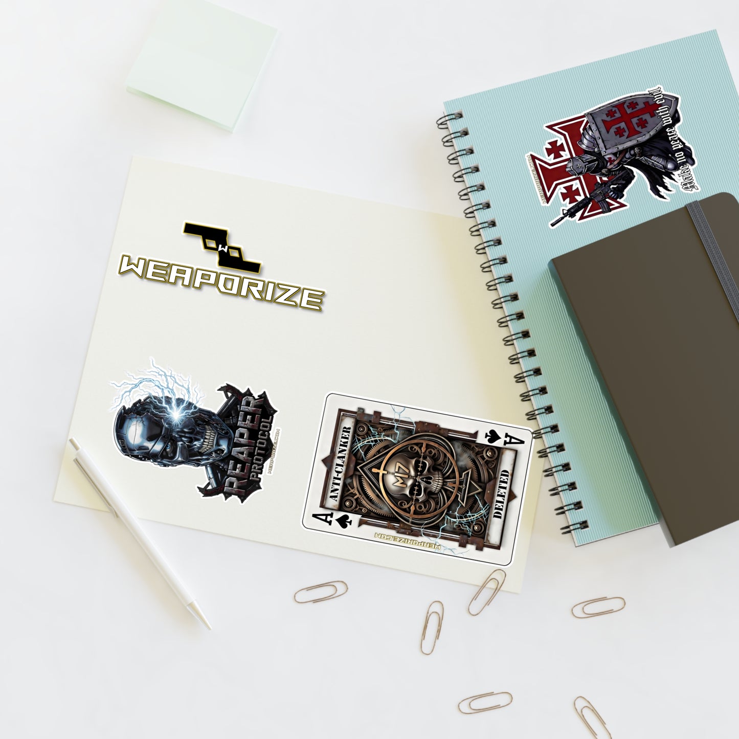 WPZl Sticker Sheet – Reaper, Anti-Clanker Engineer & Make No Peace With Evil