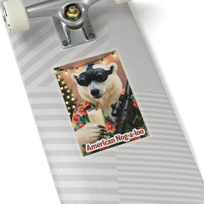 American Nog-a-Loo 2 Bear Kiss-Cut Stickers